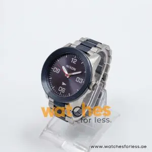 Nixon Men’s Quartz Two Tone Stainless Steel Blue Dial 48mm Watch A3468522