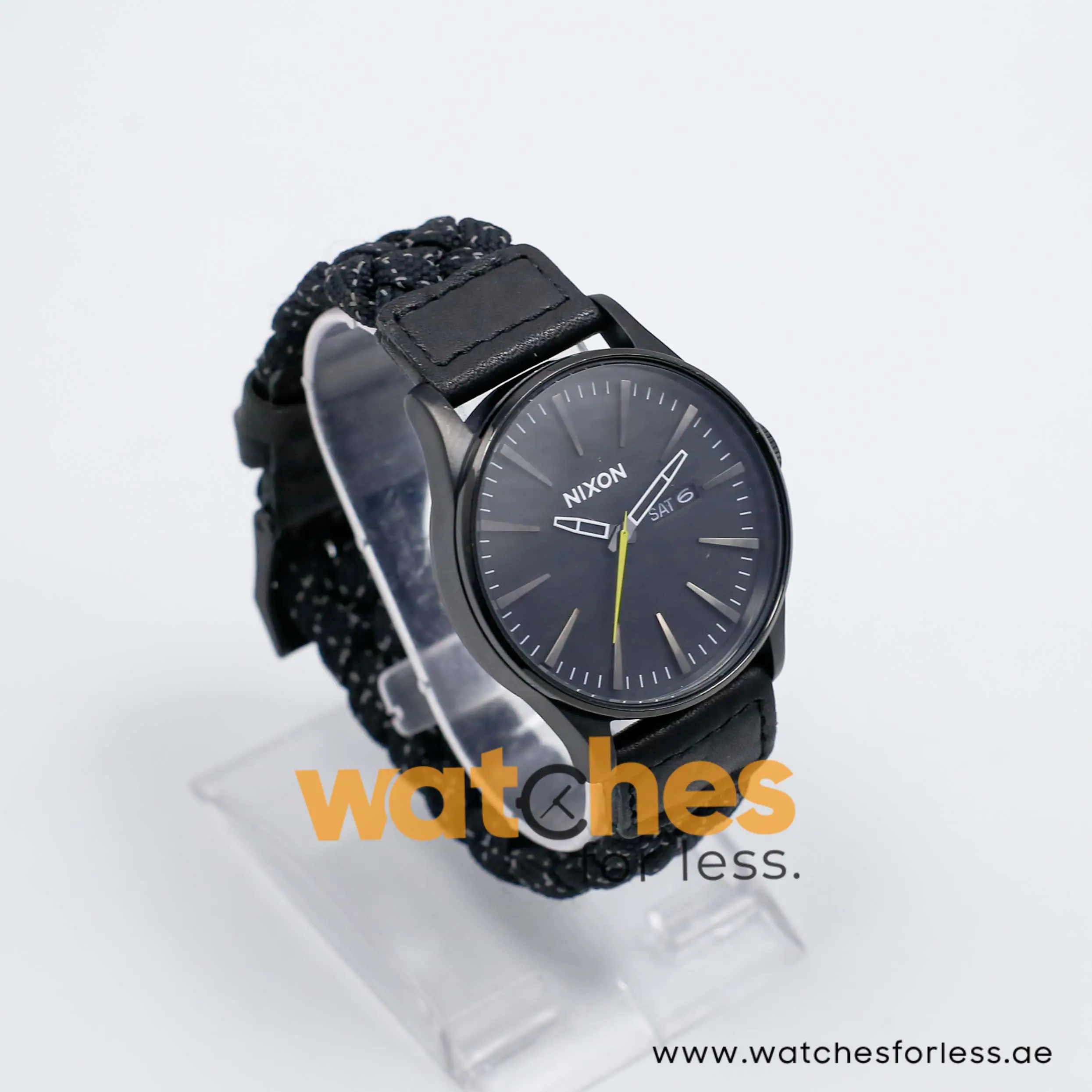 Nixon Men’s Quartz Black Nylon Strap Black Dial 42mm Watch A1051941