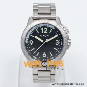 Nixon Men’s Quartz Silver Stainless Steel Black Dial 44mm Watch A917236