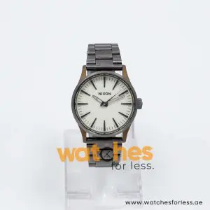 Nixon Men’s Quartz Gunmetal Stainless Steel Off white Dial 38mm Watch A4502091