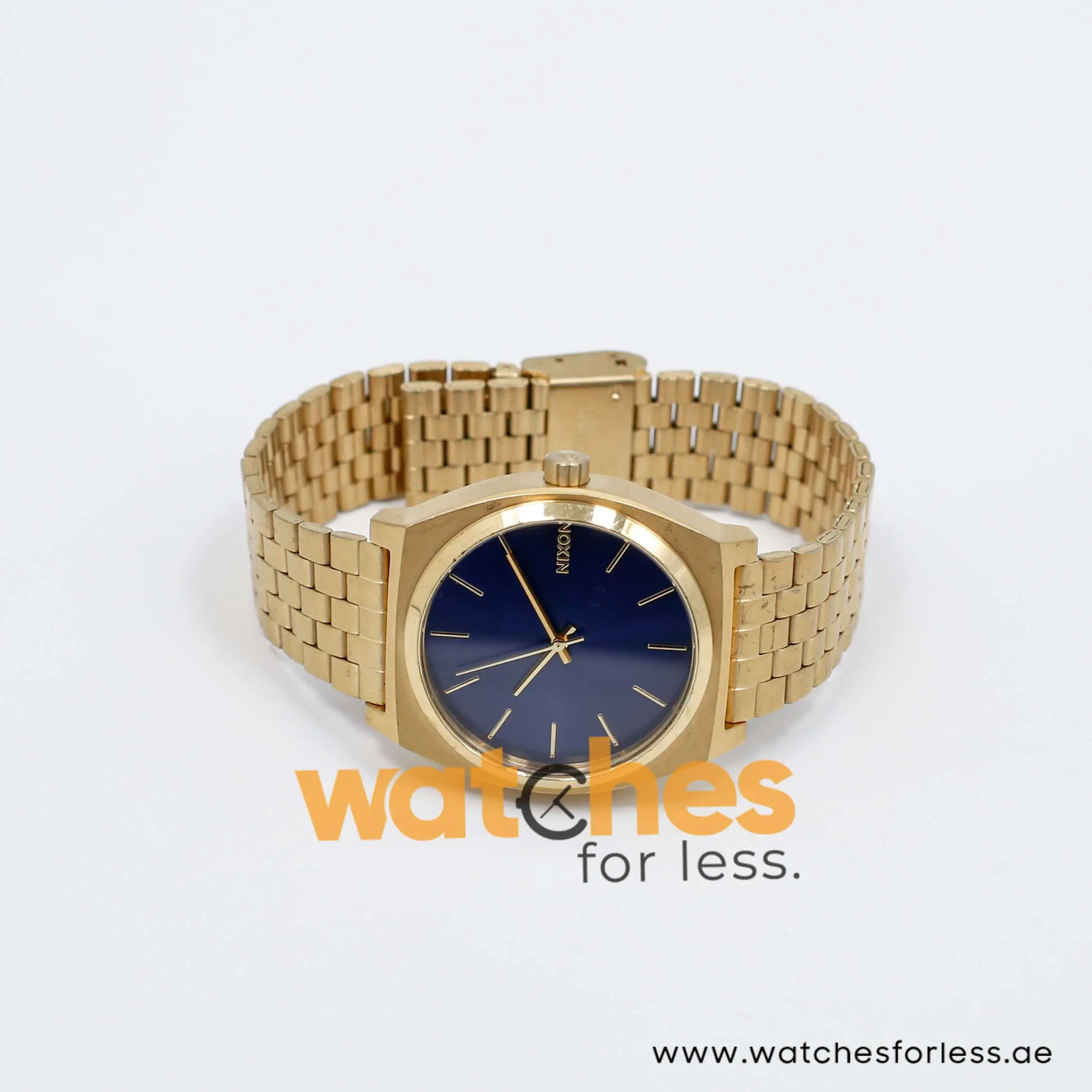 Nixon Men’s Quartz Gold Stainless Steel Blue Dial 38mm Watch A0451931