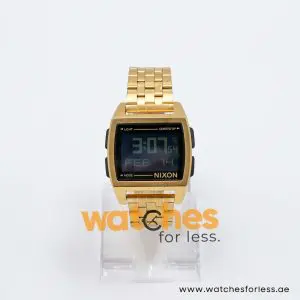 Nixon Men’s Digital Gold Stainless Steel Black Dial 39mm Watch A1107502