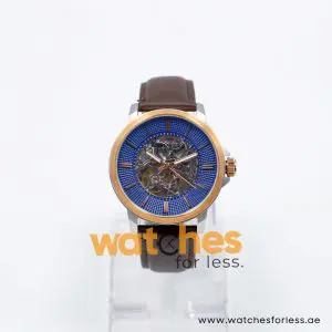 Kenneth Cole Men’s Automatic Dark Brown Leather Strap Blue Skeleton Dial 43mm Watch KC50690003 UAE DUBAI AJMAN SHARJAH ABU DHABI RAS AL KHAIMA UMM UL QUWAIN ALAIN FUJAIRAH