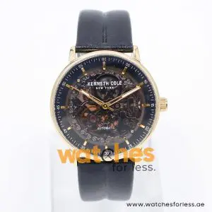 Kenneth Cole Men’s Automatic Black Leather Strap Black Skeleton Dial 42mm Watch KC45879480 UAE DUBAI AJMAN SHARJAH ABU DHABI RAS AL KHAIMA UMM UL QUWAIN ALAIN FUJAIRAH
