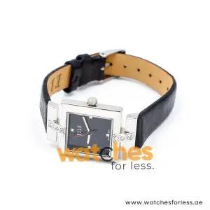 Elle Women’s Quartz Black Leather Strap Black Dial 25mm Watch EL20028S01C