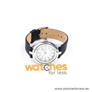 Elle Women’s Quartz Black Leather Strap White Mother Of Pearl Dial 38mm Watch EL20135S04N