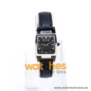 Elle Women’s Quartz Black Leather Strap Black Dial 23mm Watch EL20040S06N/1