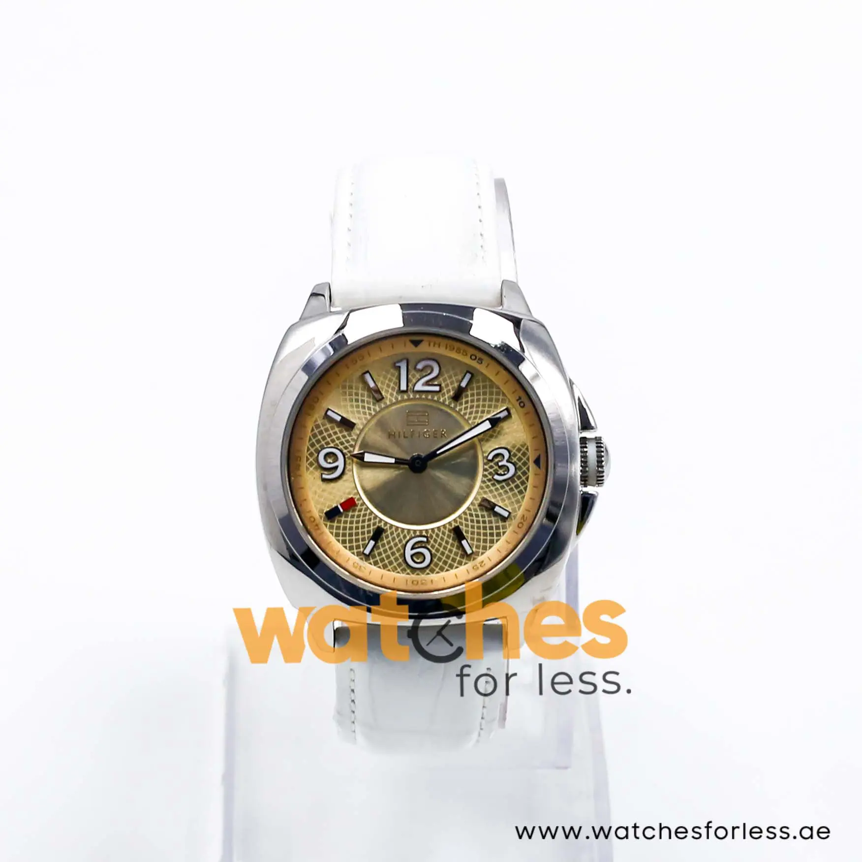 Tommy Hilfiger Women’s Quartz White Leather Strap Champagne Dial 38mm Watch 1781335/2