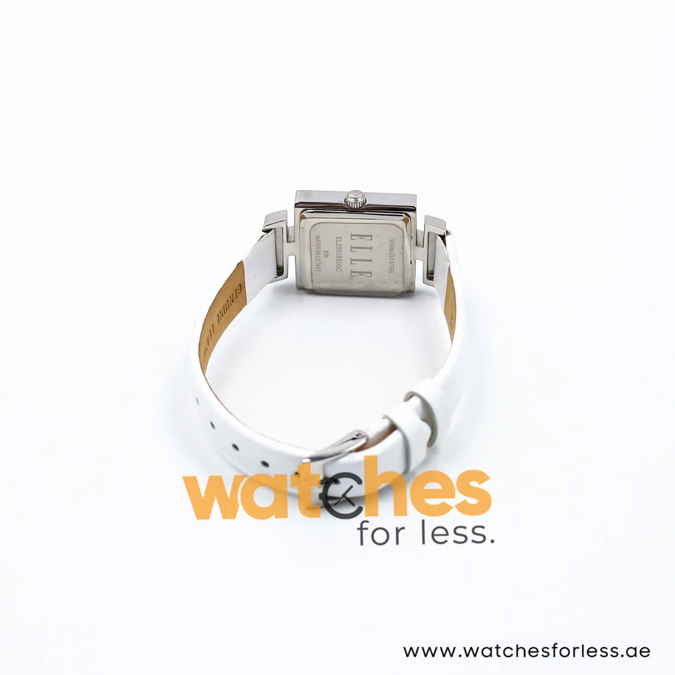 Elle Women’s Quartz White Leather Strap Pink Dial 25mm Watch EL20028S05C/2