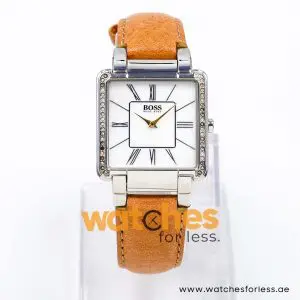 Hugo Boss Women’s Quartz Camel Brown Leather Strap Mother Of Pearl Dial 31mm Watch 1502158/1