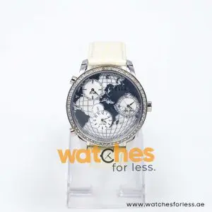 Alternative view of Elle Women’s Quartz Off-White Leather Strap Grey & Mother Of Pearl Dial 45mm (Three Time Zone) Watch EL20070S04C