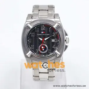 Tommy Hilfiger Men’s Quartz Silver Stainless Steel Black Dial 42mm Watch 1790636