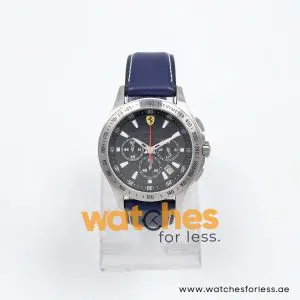 Ferrari Men’s Quartz Navy Blue Hybrid Strap Black Dial 44mm Watch 830039/1