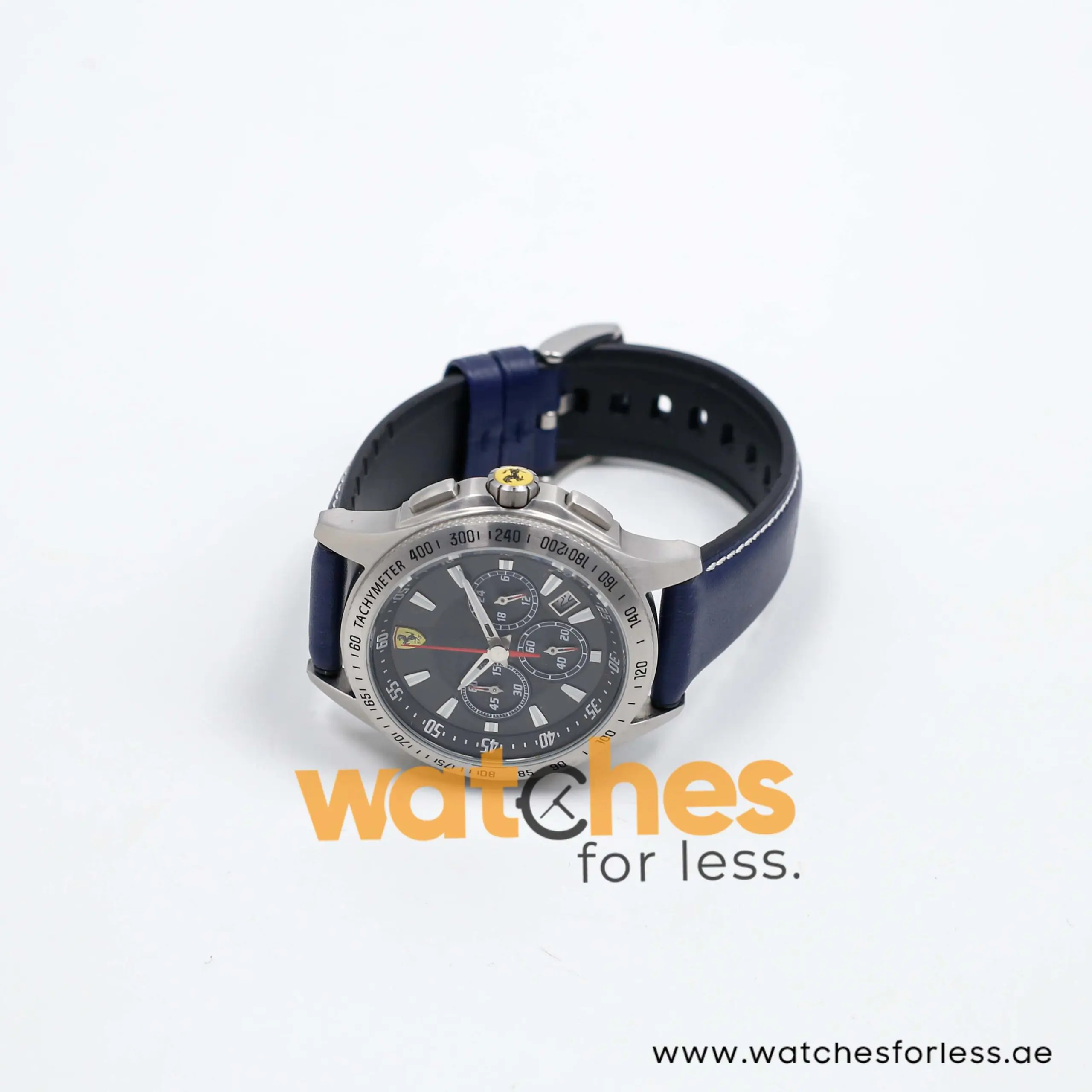 Ferrari Men’s Quartz Navy Blue Hybrid Strap Black Dial 44mm Watch 830039/1