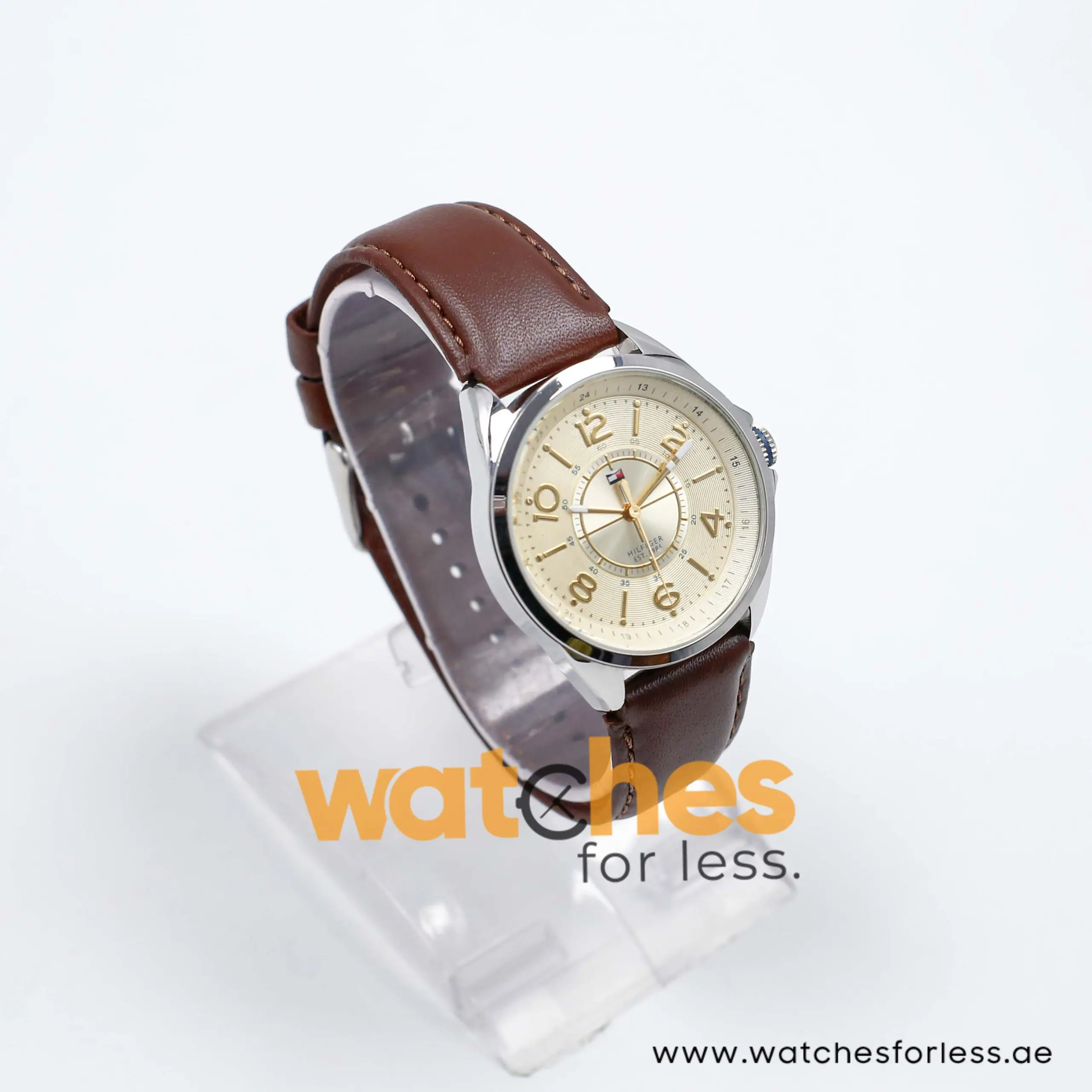 Tommy Hilfiger Women’s Quartz Dark Brown Leather Strap Beige Dial 36mm Watch 1781264