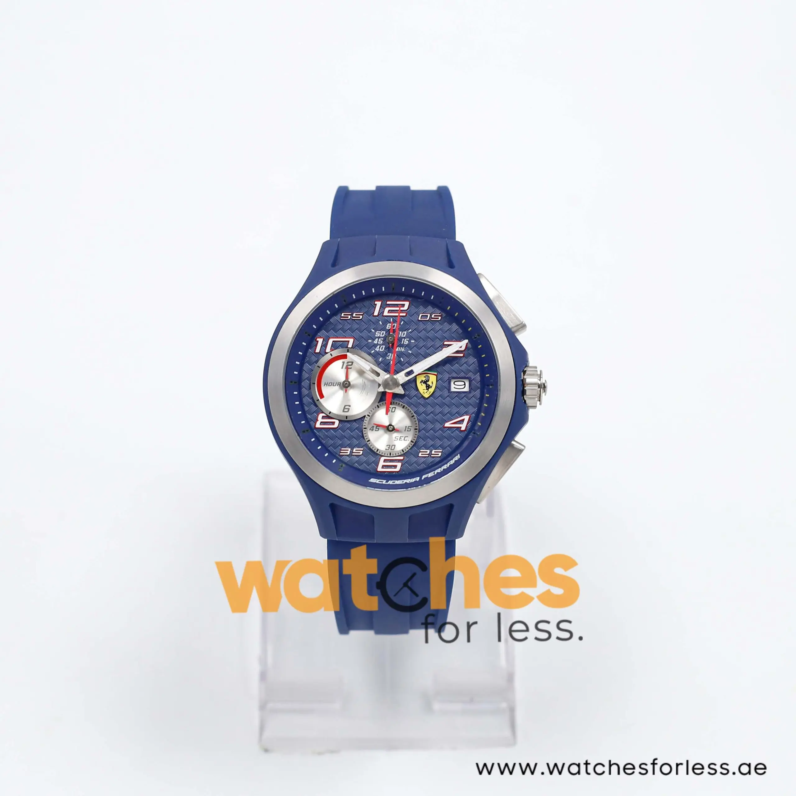 Ferrari Men’s Quartz Blue Silicone Strap Blue Dial 44mm Watch 830075/1