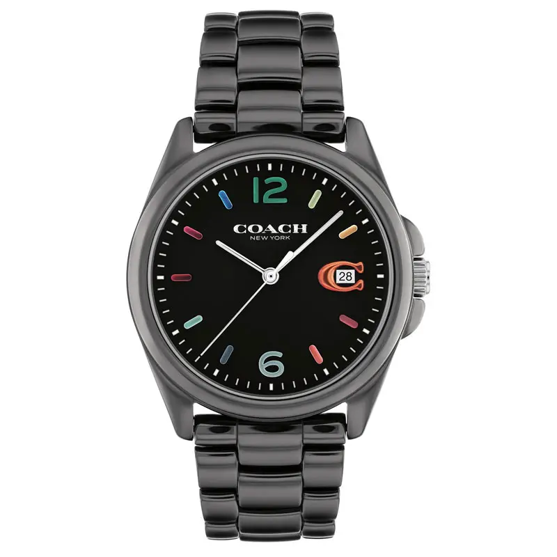 Coach Women’s Quartz Black Ceramic Chain Black Dial 36mm Watch 14503927