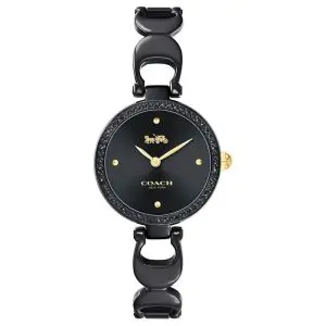 Coach Women’s Quartz Black Stainless Steel Black Dial 26mm Watch 14503564