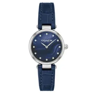 Coach Women’s Quartz Navy Blue Leather Strap Navy Blue Dial 26mm Watch 14503535