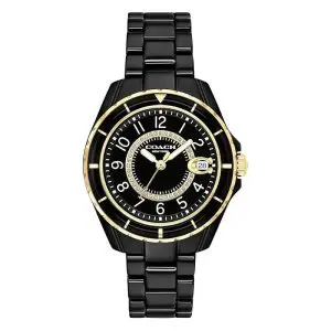 Coach Women’s Quartz Black Ceramic Chain Black Dial 33mm Watch 14503461