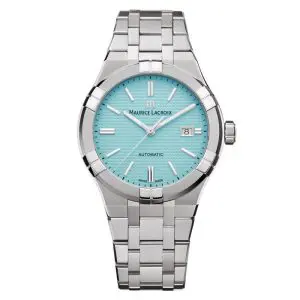 Maurice Lacroix Men’s Automatic Swiss Made Silver Stainless Steel Sky Blue Dial 42mm Watch AI6008-SS00F-431-C