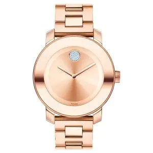 Movado Women’s Swiss Made Quartz Rose Gold Stainless Steel Rose Gold Dial 36mm Watch 3600086