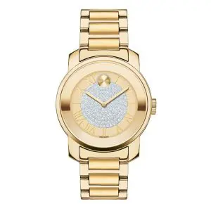 Movado Women’s Swiss Made Quartz Gold Stainless Steel Gold Dial 32mm Watch 3600255