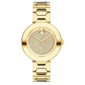 Movado Women’s Swiss Made Quartz Gold Stainless Steel Gold Dial 32mm Watch 3600492