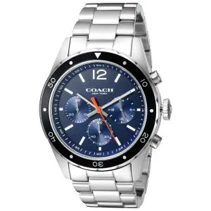Coach Men’s Quartz Silver Stainless Steel Blue Dial 44mm Watch 14602032