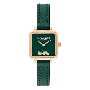 Coach Women’s Quartz Green Leather Strap Green Dial 22mm Watch 14504227