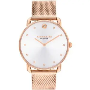 Coach Women’s Quartz Rose Gold Stainless Steel Silver Dial 36mm Watch 14504209