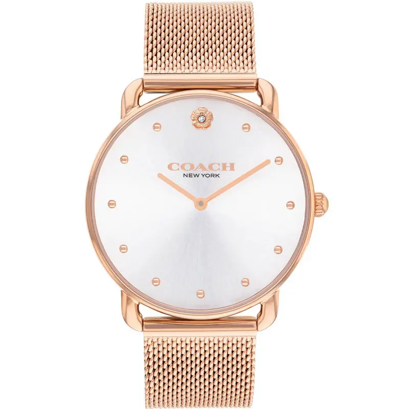 Coach Women’s Quartz Rose Gold Stainless Steel Silver Dial 36mm Watch 14504209