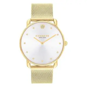 Coach Women’s Quartz Gold Stainless Steel Silver Dial 36mm Watch 14504208