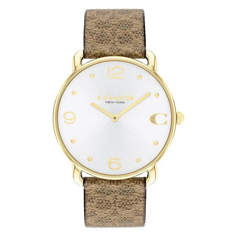 Coach Women’s Quartz Brown Leather Strap Silver Dial 36mm Watch 14504205