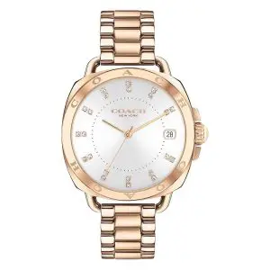 Coach Women’s Quartz Rose Gold Stainless Steel Silver Dial 34mm Watch 14504158