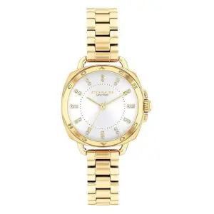 Coach Women’s Quartz Gold Stainless Steel Silver Dial 28mm Watch 14504153