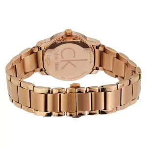 Calvin Klein Women’s Swiss Made Quartz Rose Gold Stainless Steel Silver Dial 43mm Watch K2G21646