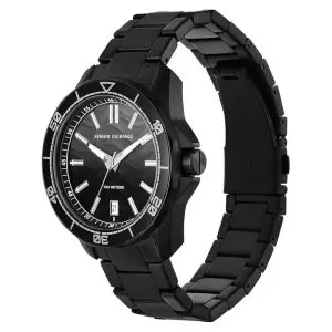 Armani Exchange Men’s Quartz Black Stainless Steel Grey Dial 44mm Watch AX1952