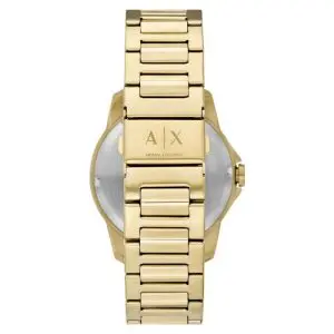 Armani Exchange Men’s Quartz Gold Stainless Steel Gold Dial 44mm Watch AX1734