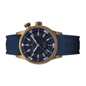 Maurice Lacroix Men’s Automatic Swiss Made Blue Silicone Strap Blue Dial 42mm Watch PT6248-BRZ0B-430-4