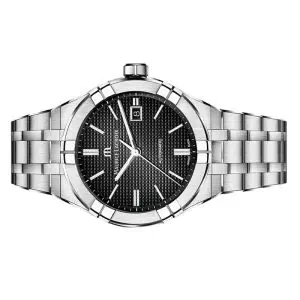 Maurice Lacroix Men’s Automatic Swiss Made Silver Stainless Steel Black Dial 42mm Watch AI6008-SS00F-330-A