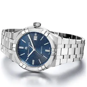 Maurice Lacroix Men’s Automatic Swiss Made Silver Stainless Steel Blue Dial 42mm Watch AI6008-SS002-430-2