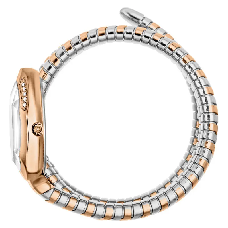 Just Cavalli Women’s Quartz Two Tone Snake Stainless Steel Silver Dial 22mm Watch JC1L224M0085