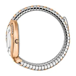 Just Cavalli Women’s Quartz Two Tone Snake Stainless Steel Silver Dial 22mm Watch JC1L223M0065