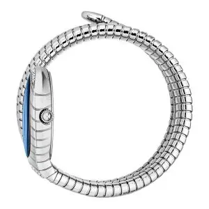 Just Cavalli Women’s Quartz Silver Snake Stainless Steel Blue Dial 23mm Watch JC1L248M0015