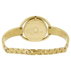 Calvin Klein Women’s Swiss Made Quartz Gold Stainless Steel Silver Dial 40mm Watch K4F2N516