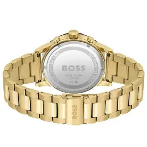 Hugo Boss Men’s Quartz Gold Stainless Steel Black Dial 44mm Watch 1514033