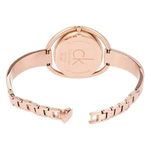 Calvin Klein Women’s Swiss Made Quartz Rose Gold Stainless Steel Silver Dial 40mm Watch K4F2N616