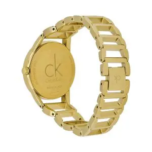 Calvin Klein Women’s Swiss Made Quartz Gold Stainless Steel Silver Dial 34mm Watch K3G2352W