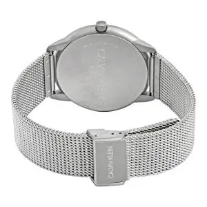 Calvin Klein Men’s Swiss Made Quartz Silver Stainless Steel White Dial 40mm Watch K3M51152